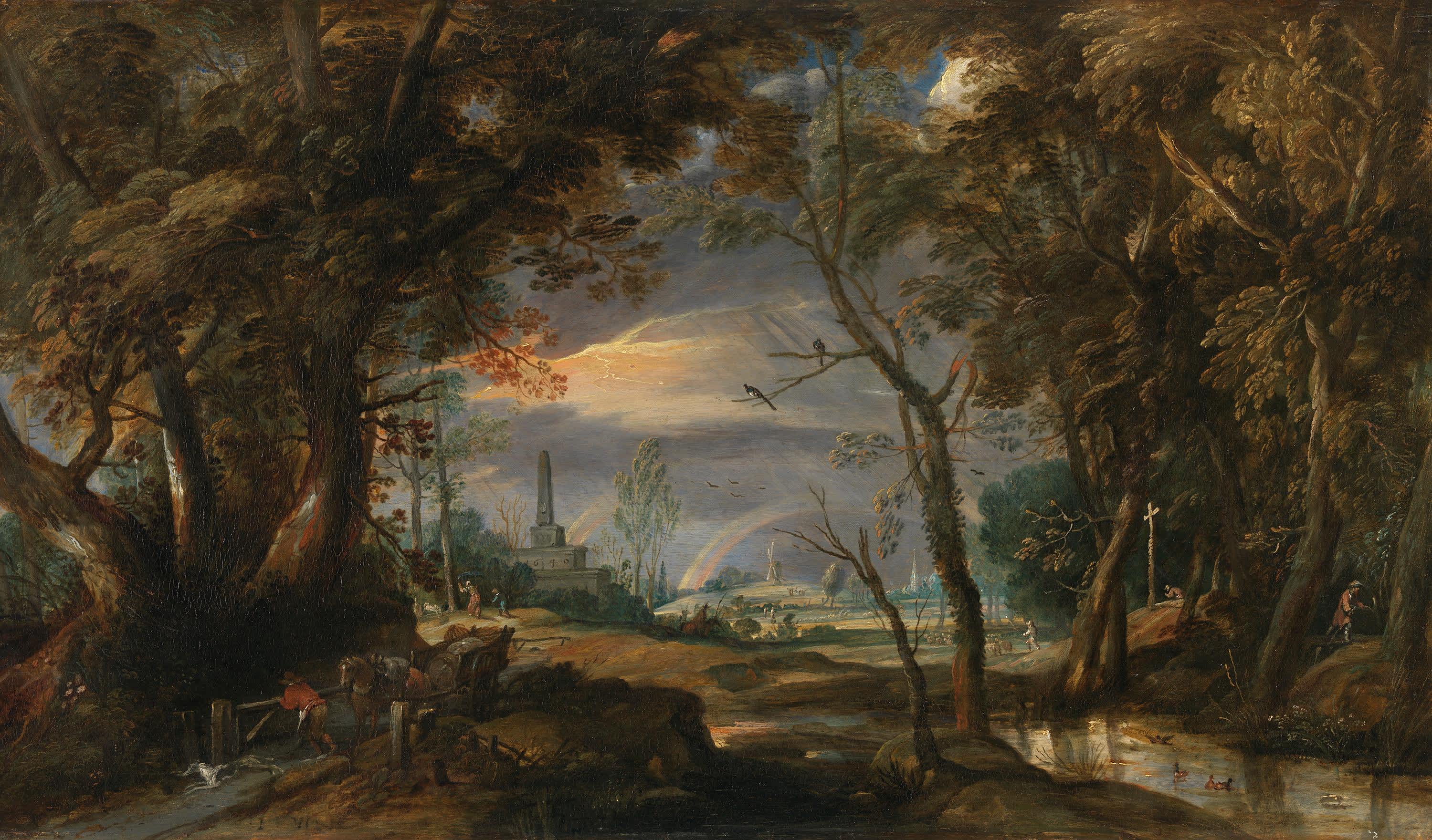 Landschaft mit Gewitter