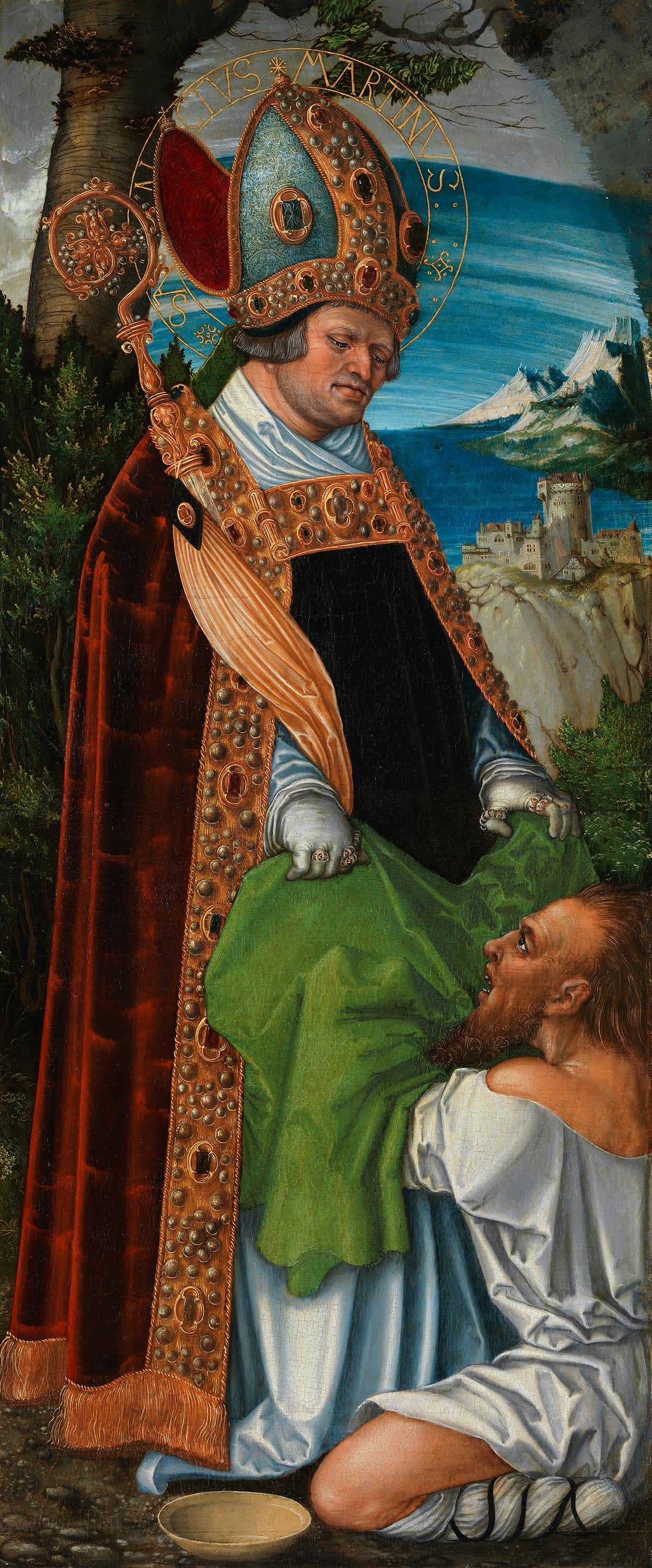 Pfirtscher Altar: Hl. Martinus
(Rückseite: Rankenornament)