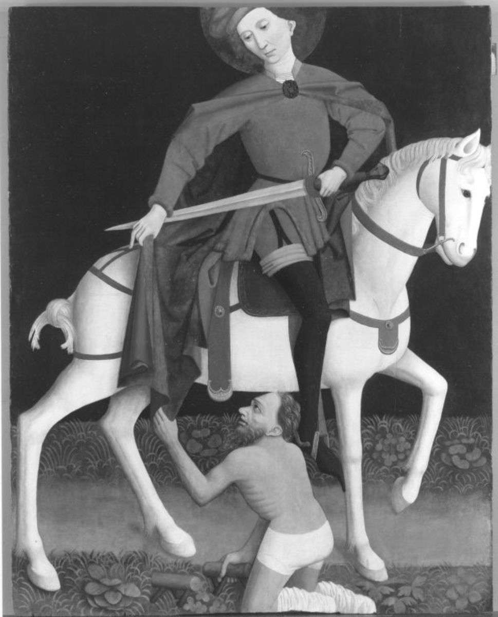 Der hl. Martin und der Bettler
(Abgespaltene Innenseite: Inv.-Nr. 10747)