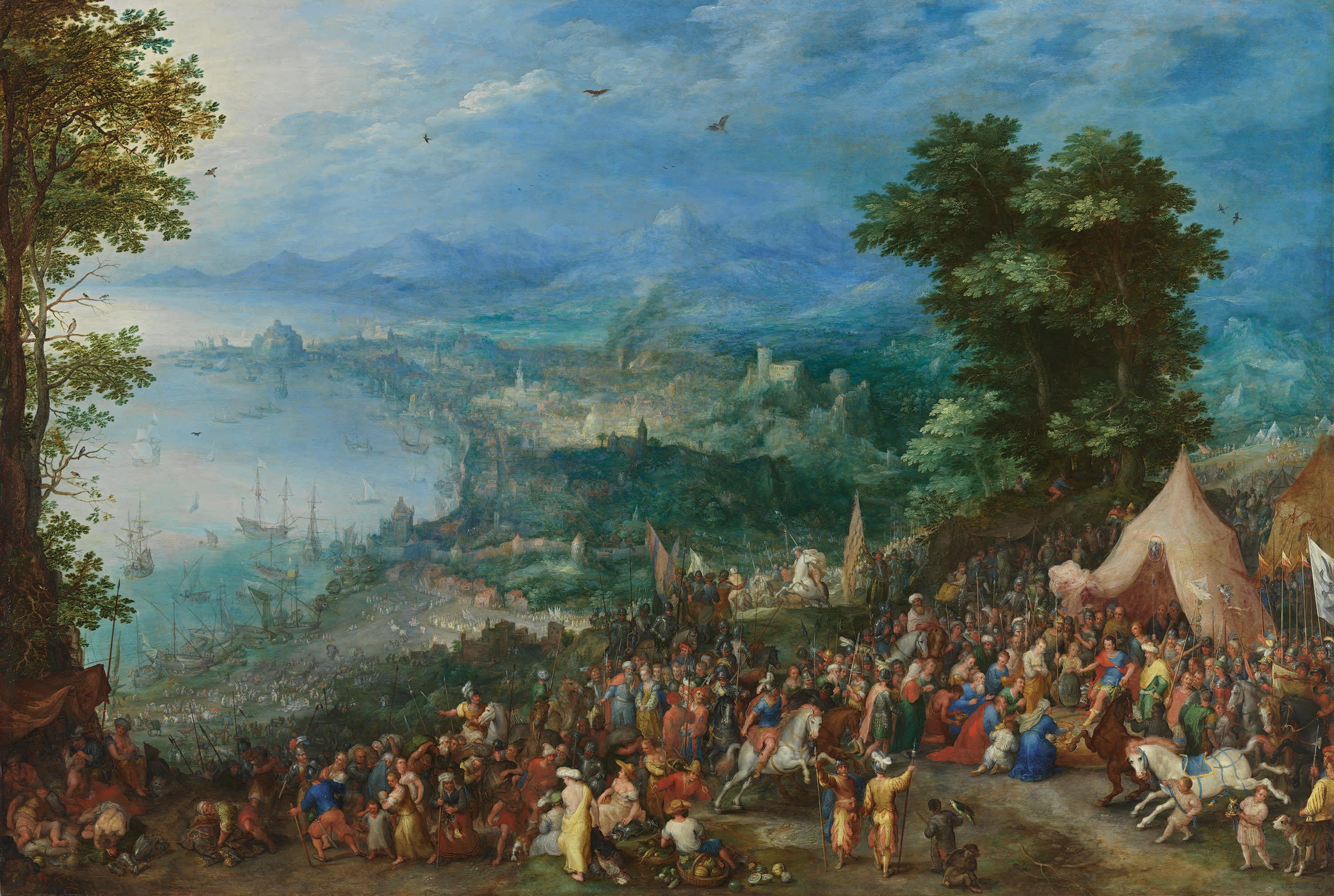 Ansicht einer Hafenstadt mit der Enthaltsamkeit des Scipio