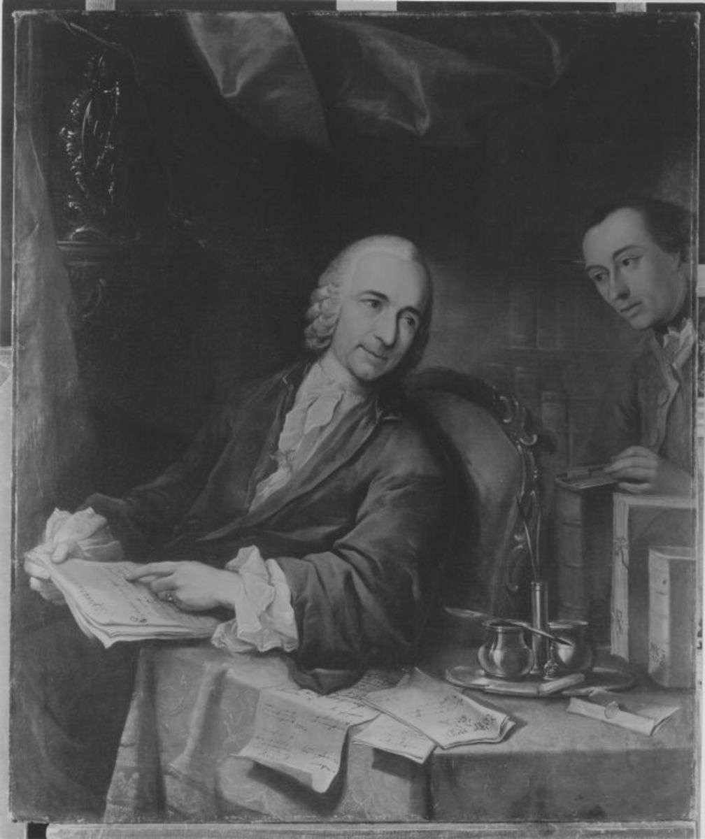 Hofkanzler Johann Philipp Christoph Reibelt mit Sekretär (1686-1766)