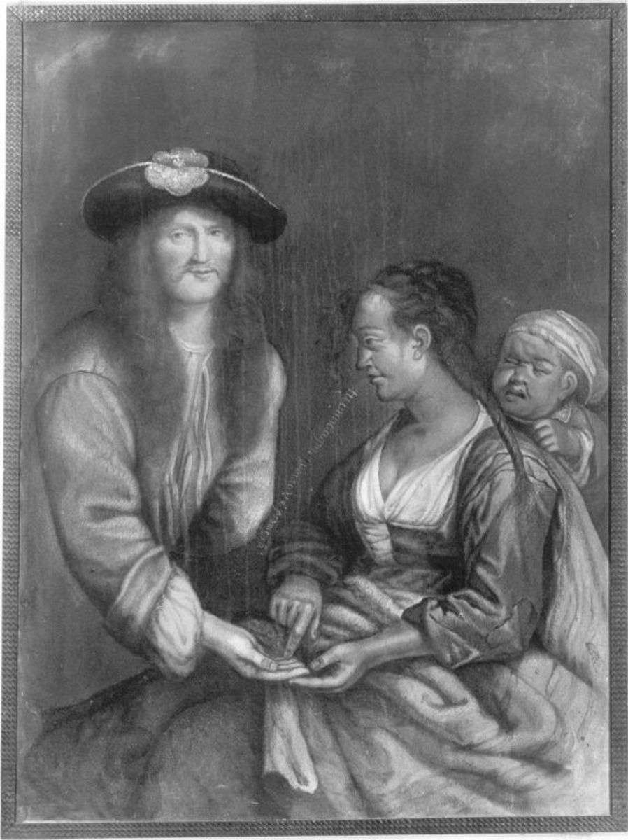 Wahrsagerin: Vorderseite / Blumenstück: Rückseite