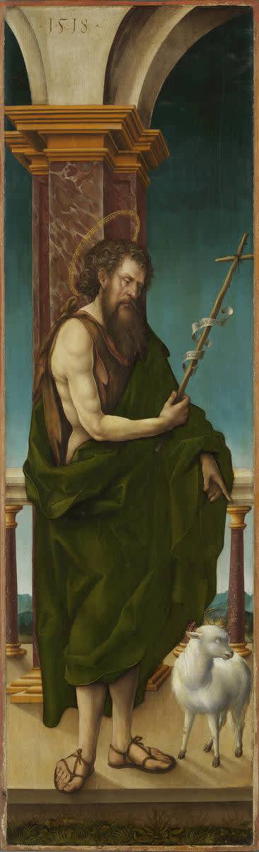 Johannesaltar, Flügelaußenseite: Hl. Johannes der Täufer