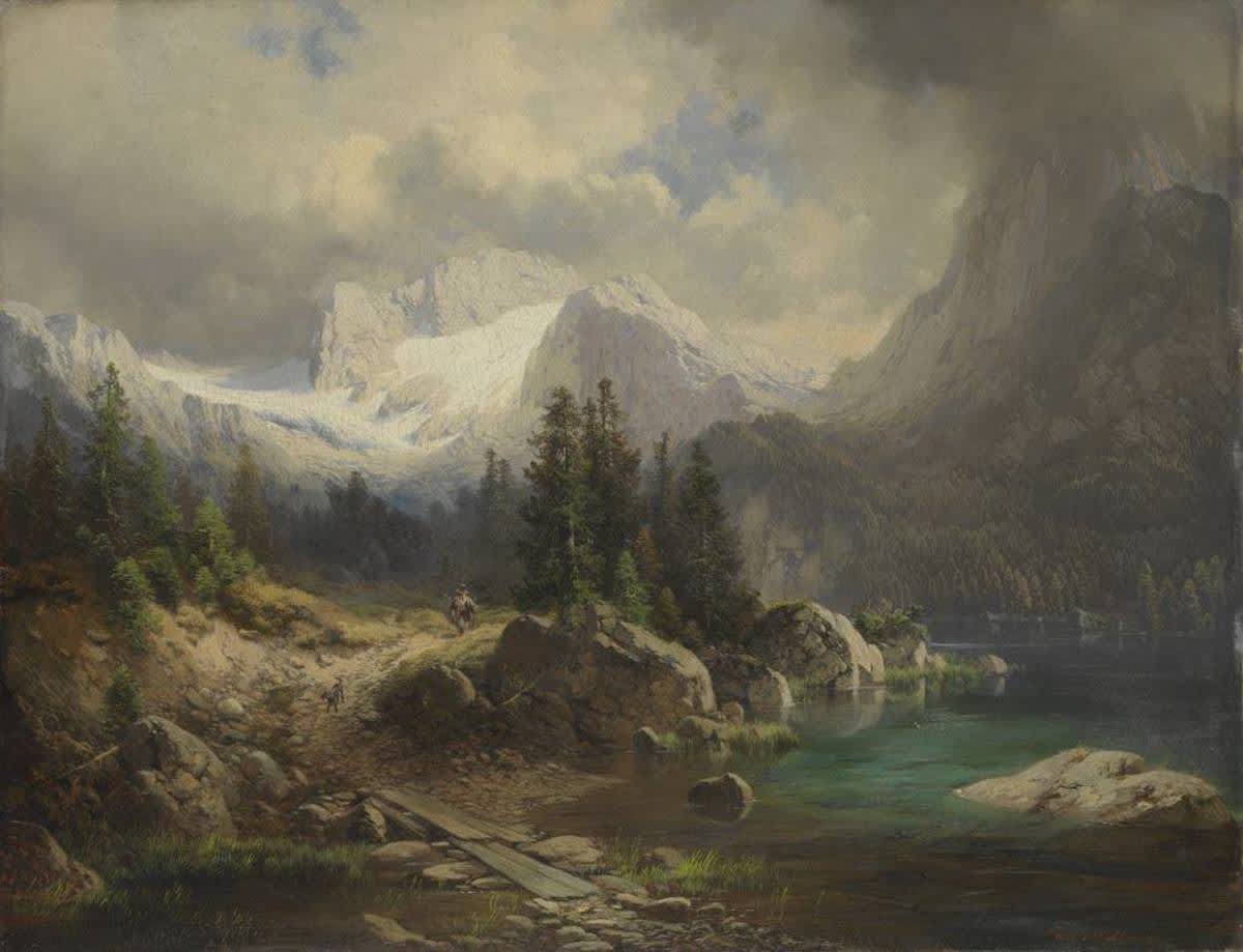 Ansicht des Gosausees mit Dachstein