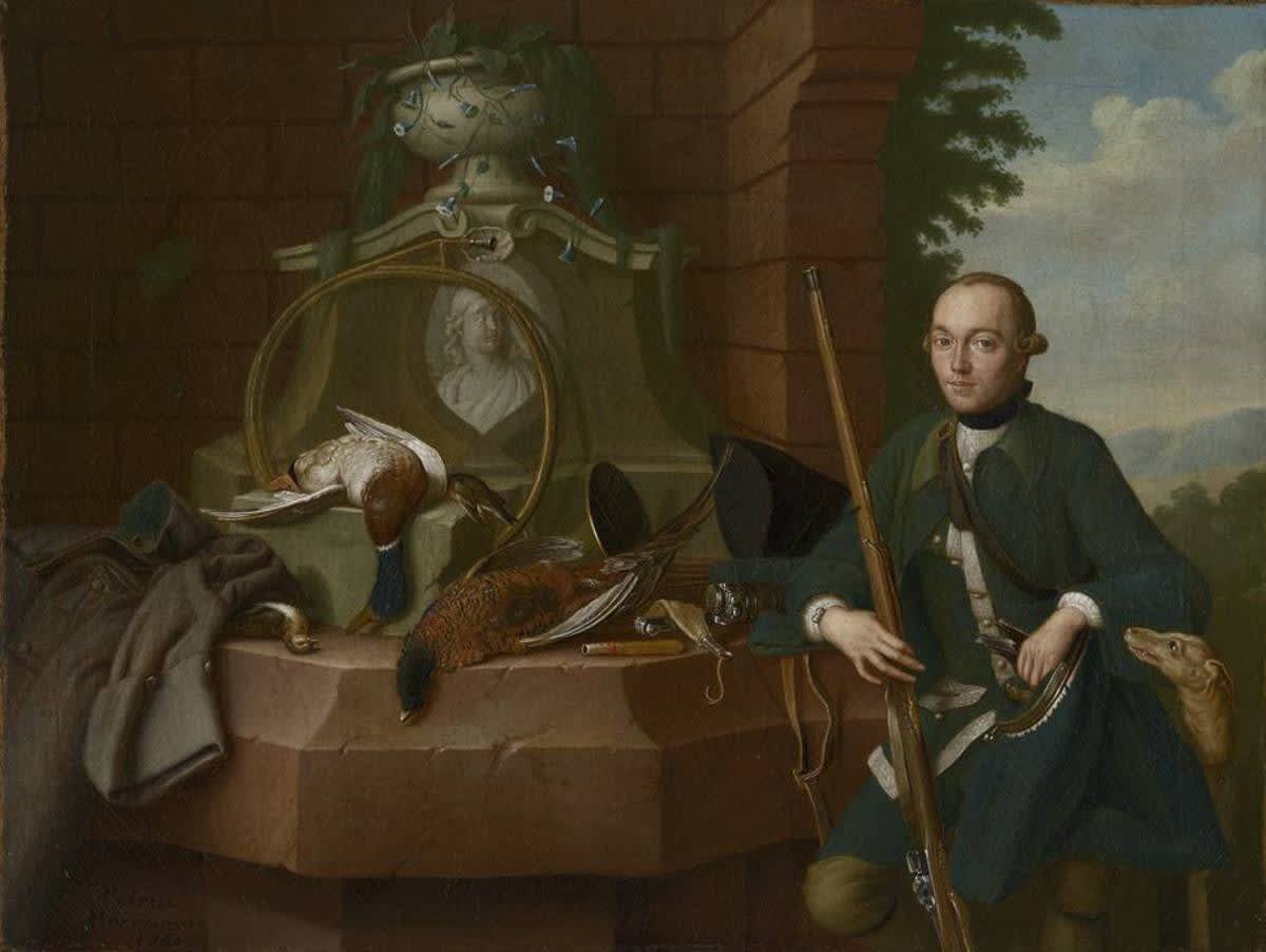 Jagdstillleben mit Jäger