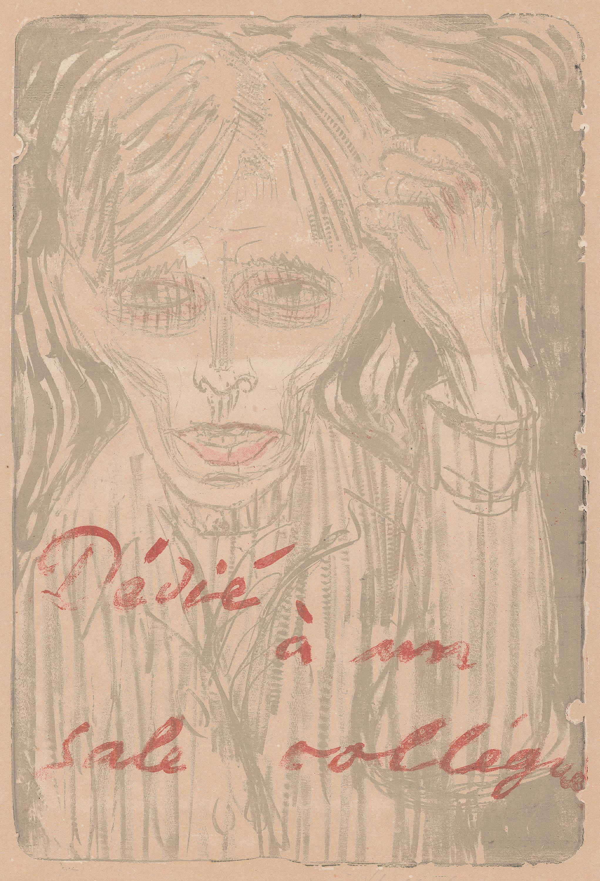 Dédié à un sale collègue. Dem Maler Anton K. (Selbstbildnis mit erhobenen Händen)