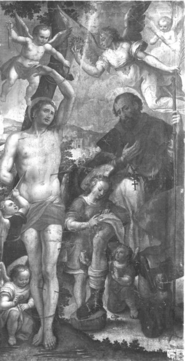 Die hll. Sebastian und Rochus