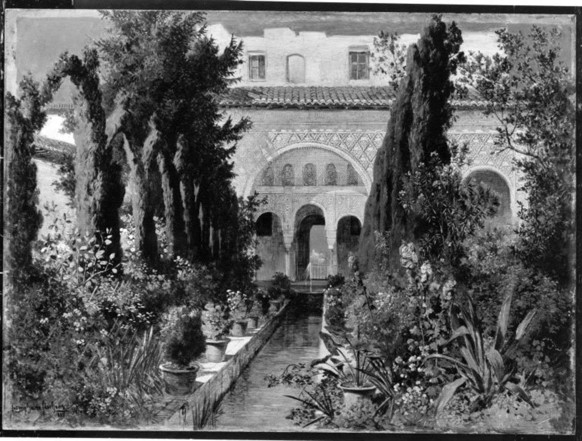 Der Garten des Generalife bei Granada