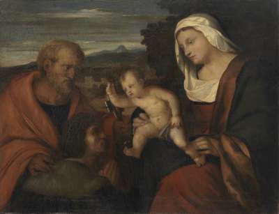 Madonna mit dem heiligen Petrus und einem Stifter (nach Palma Vecchio)