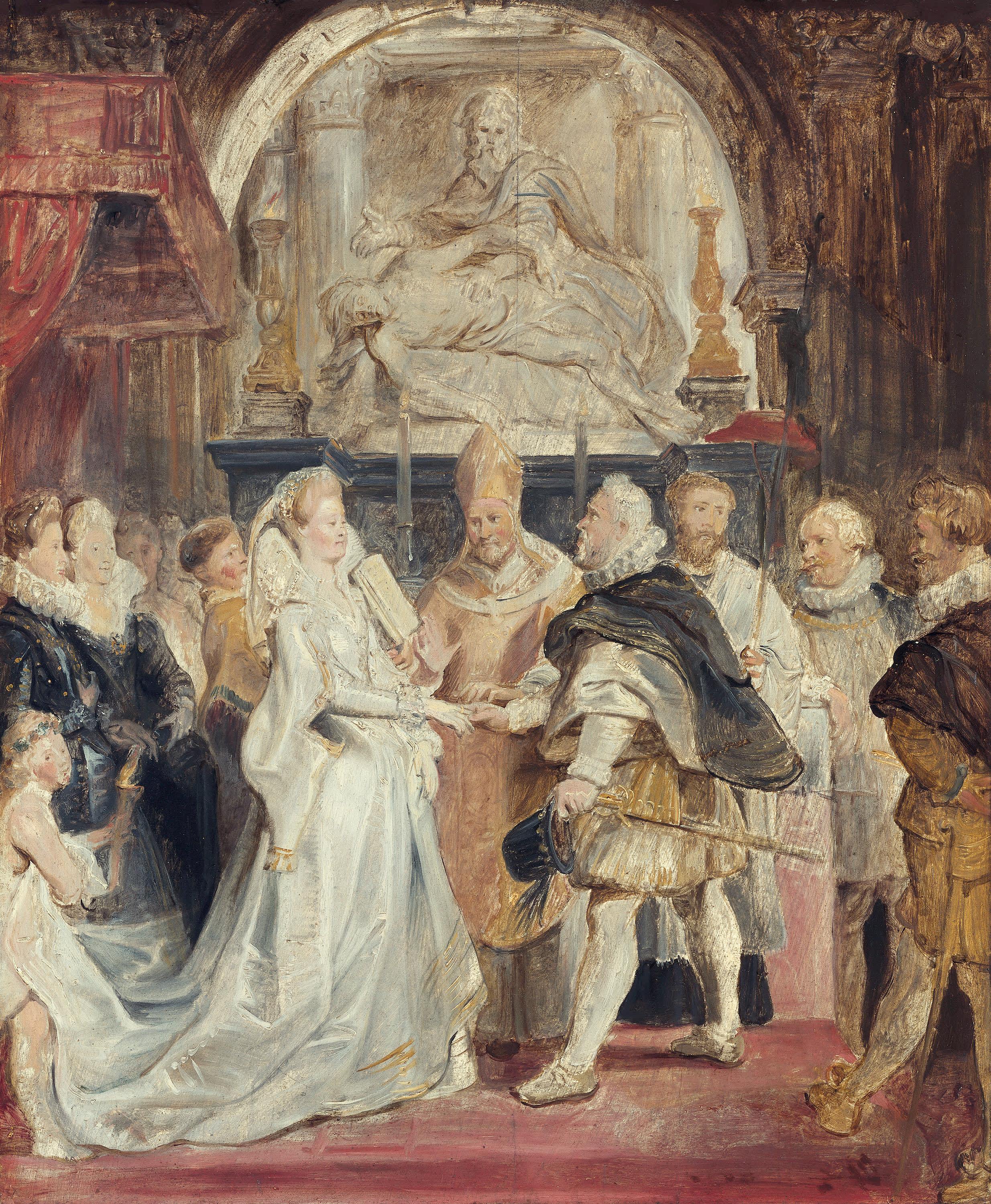 Die Vermählung "in procuratione" (Skizze zum Medici-Zyklus)