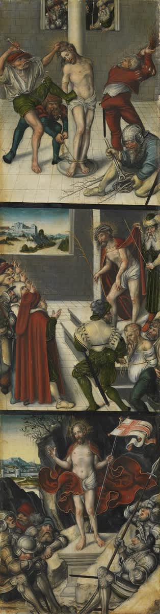 Kreuzigungstriptychon: Geißelung Christi, Ecce Homo, Auferstehung