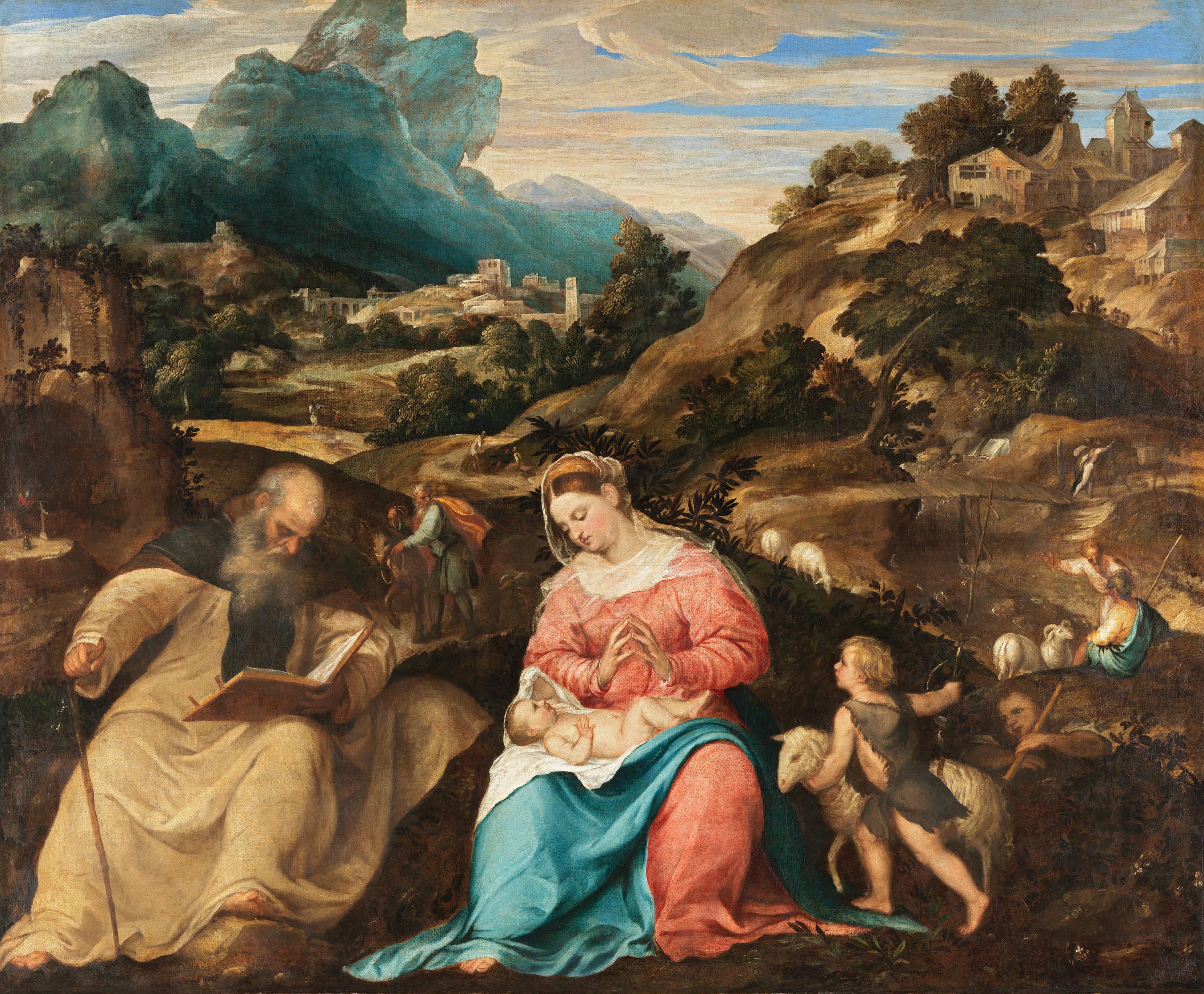 Maria mit Kind, dem hl. Antonius Abbas und dem Johannesknaben