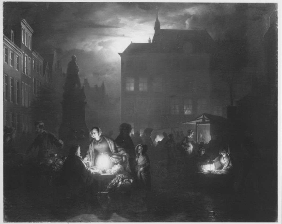 Nächtlicher Markt in Antwerpen