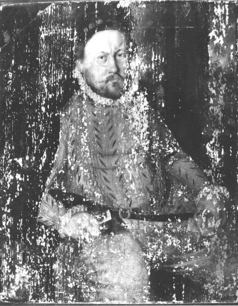 Bildnis eines Fürsten
Rückseite: Posaunenblasender Engel