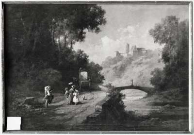 Landschaft mit Burg