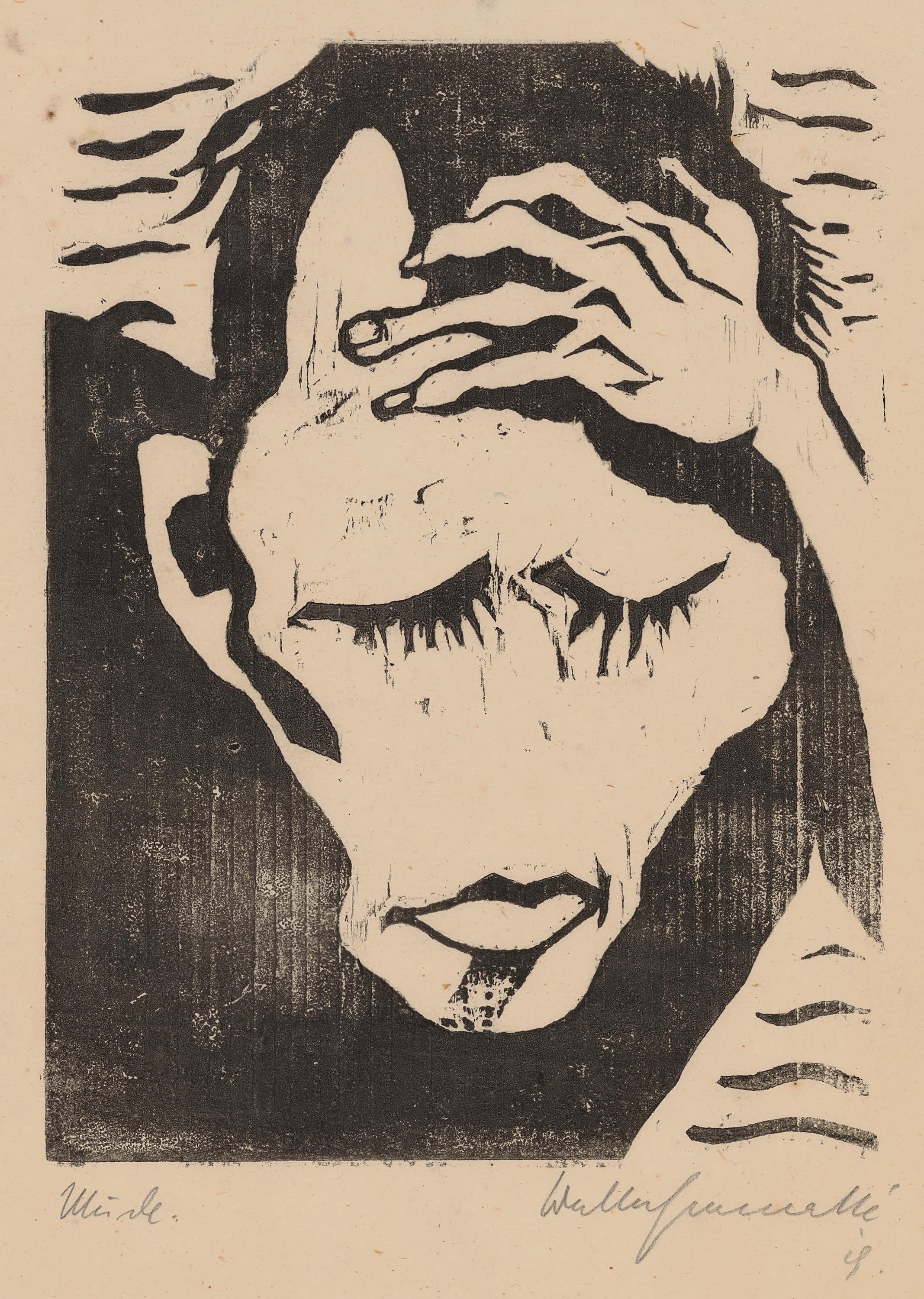 Müde (Selbstporträt)