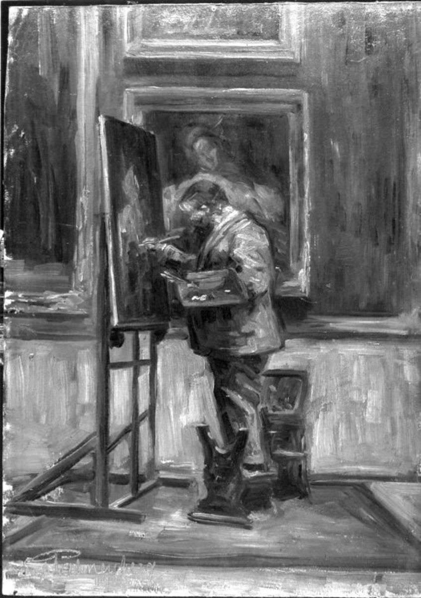 Kopist in der Alten Pinakothek