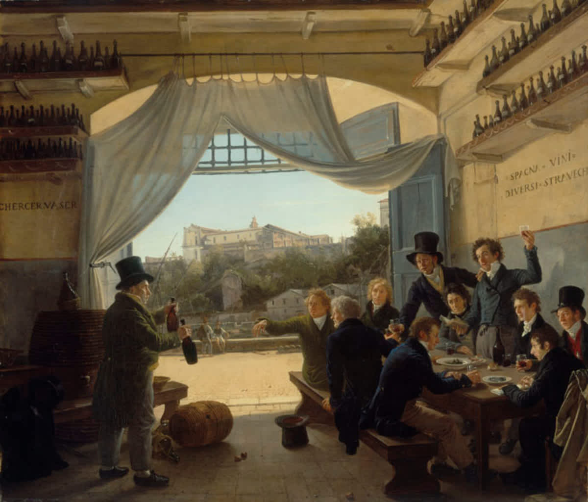 Kronprinz Ludwig in der Spanischen Weinschänke zu Rom