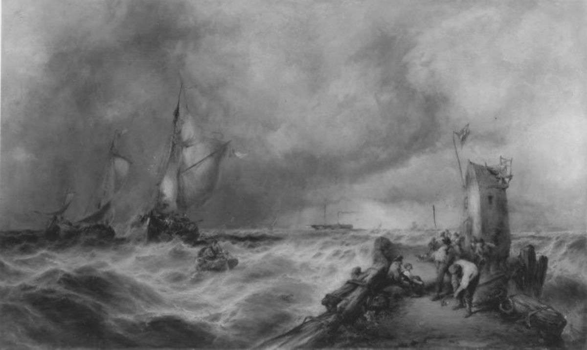 Leuchtturm bei stürmischer See