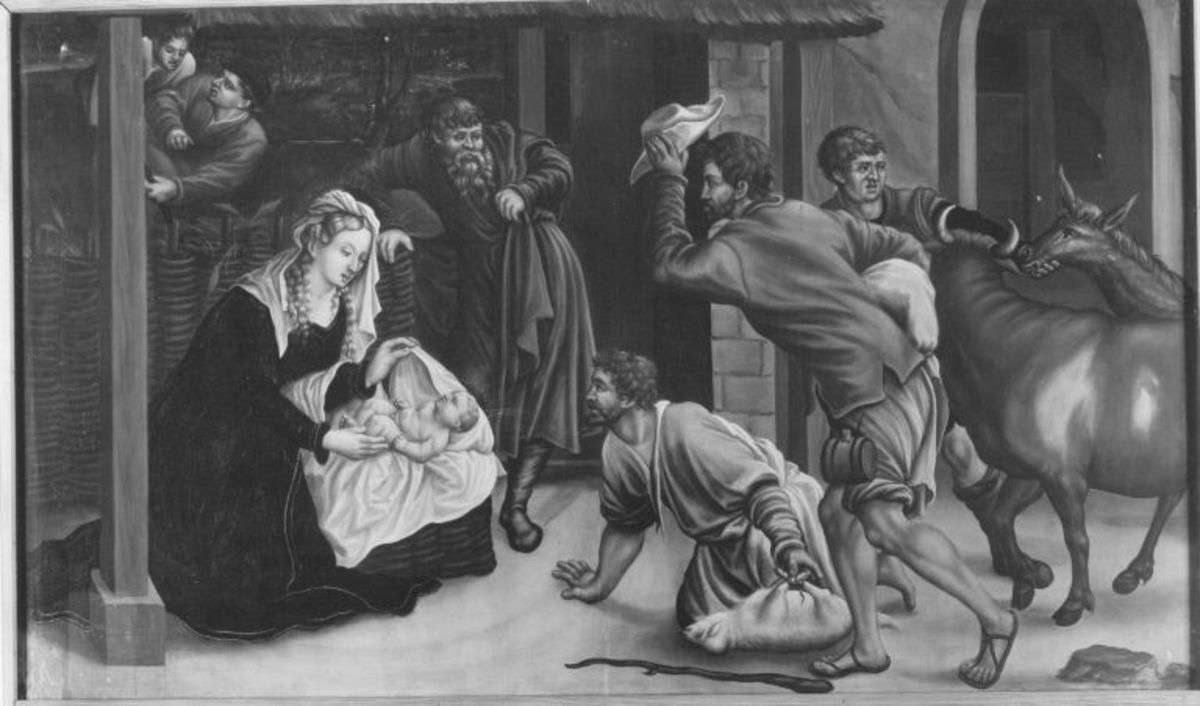 Anbetung der Hirten
Rückseite: Engel der Verkündigung