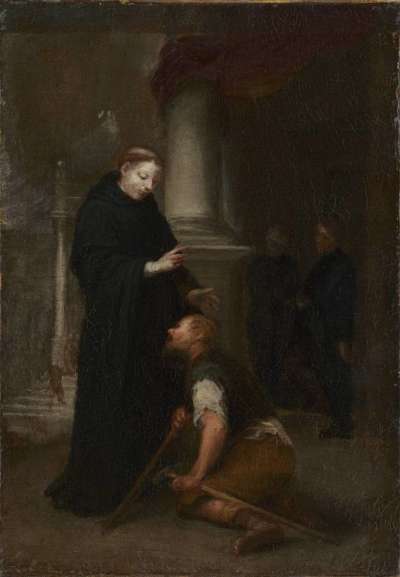 Der hl. Thomas von Villanueva heilt einen Lahmen
(Skizze)