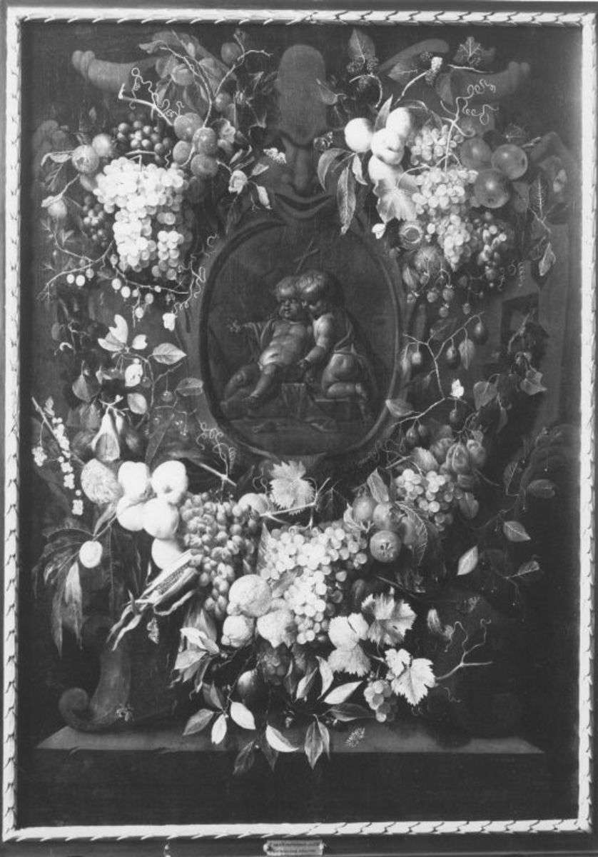 Früchtekranz mit dem Jesus- und Johannesknaben