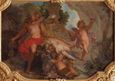 Bacchus mit vier Putten