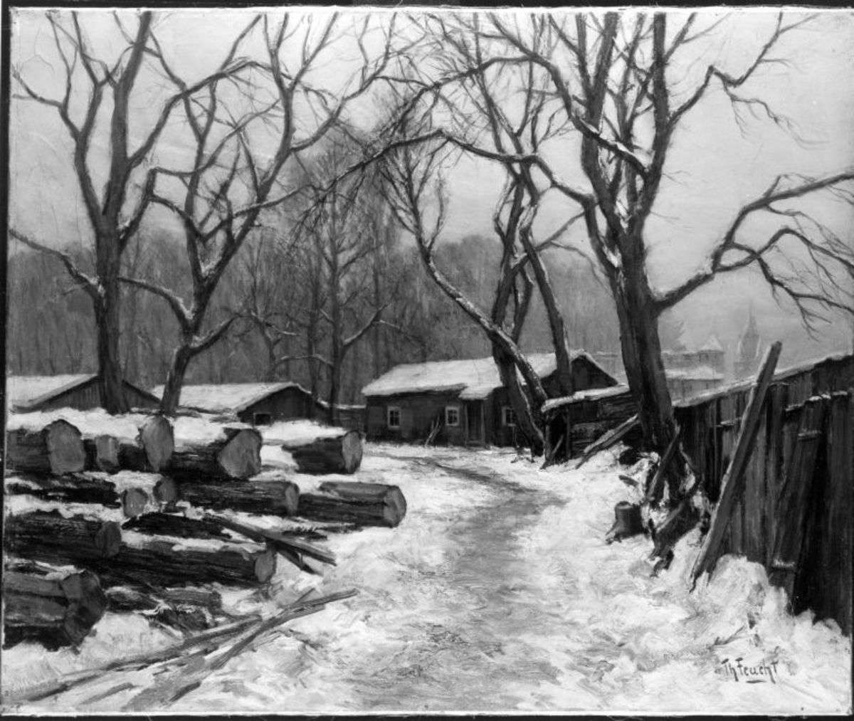 Baustelle im Schnee, Untergrundbahn