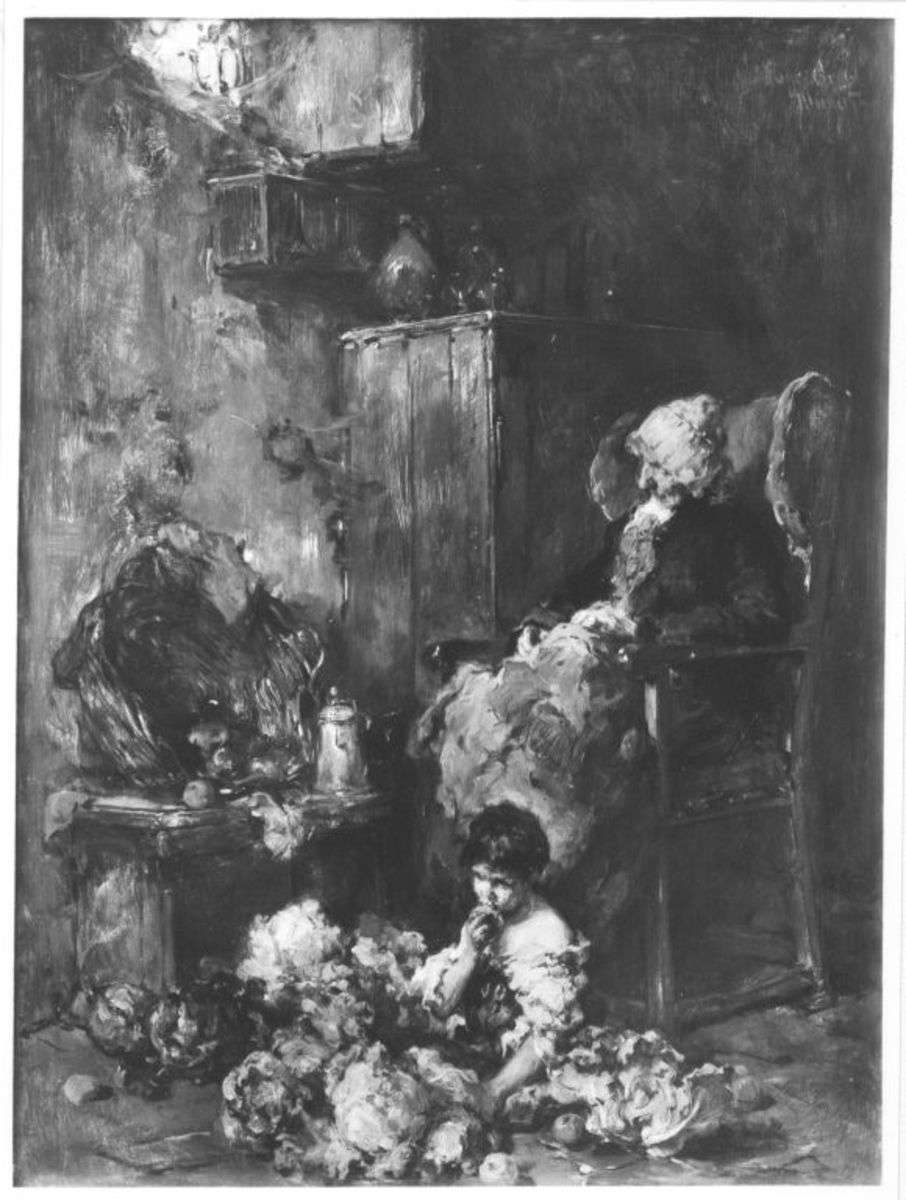 Großmutter und Enkel