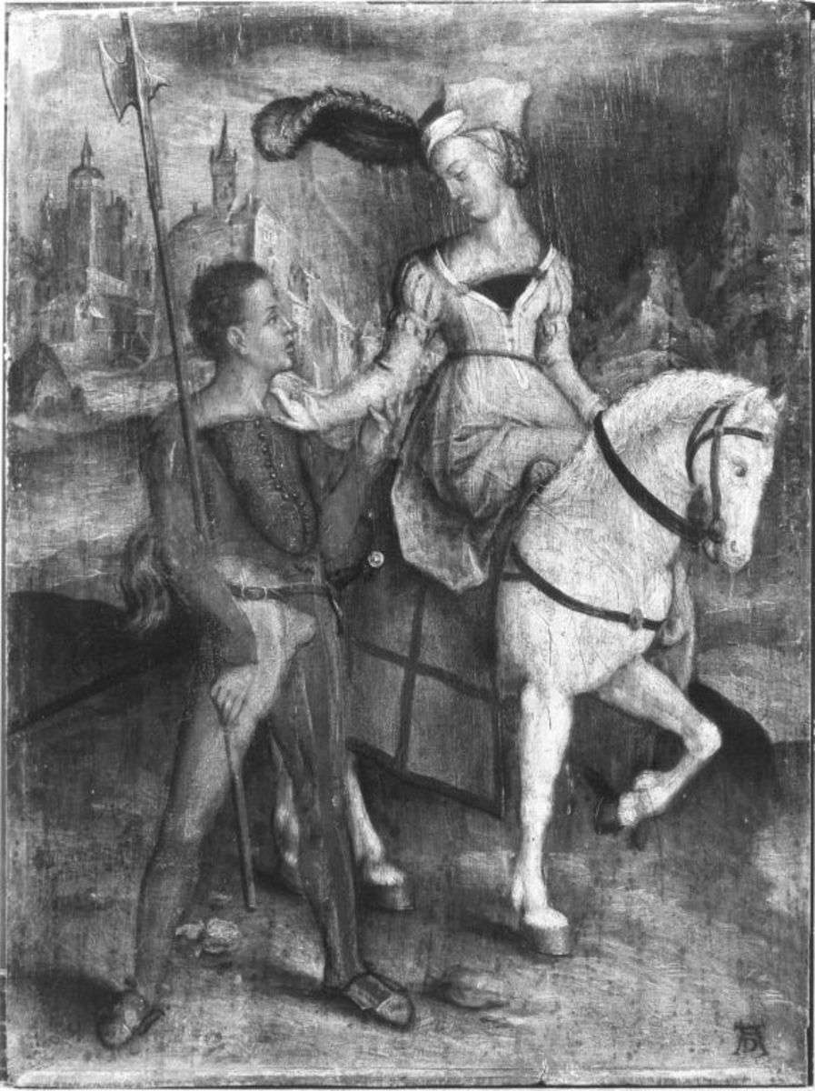 Der Spazierritt (nach Dürers Kupferstich B. 82)