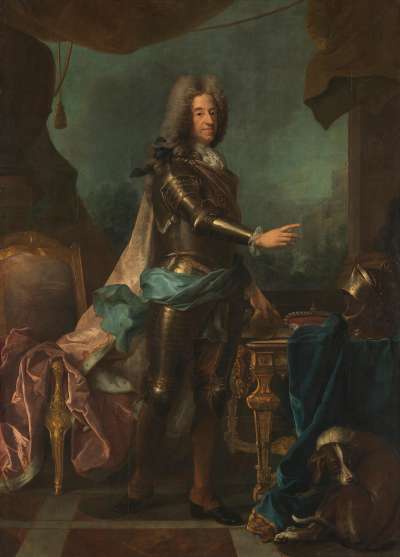 Kurfürst Max Emanuel von Bayern (1662-1726) in voller Rüstung