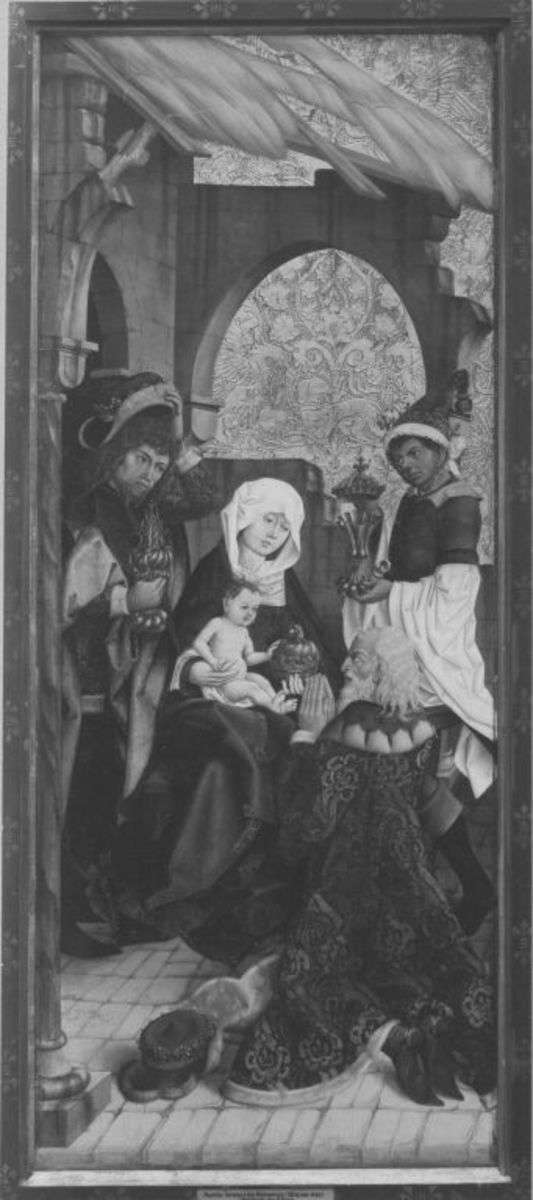 Liebfrauenaltar: Anbetung der Könige
(Rückseite: Auferstehung Christi)