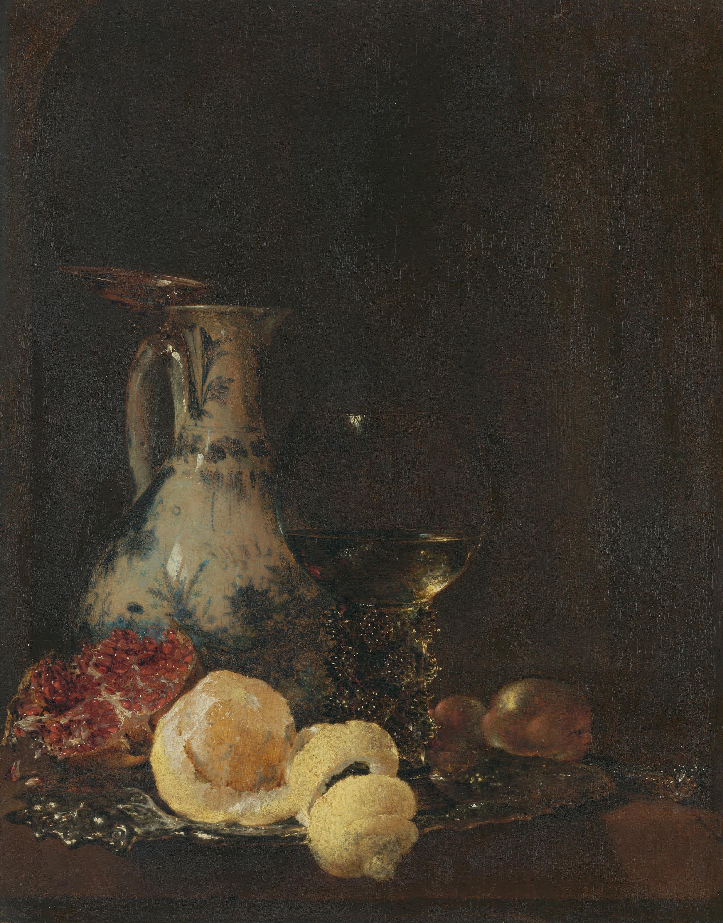 Stillleben mit Porzellankanne