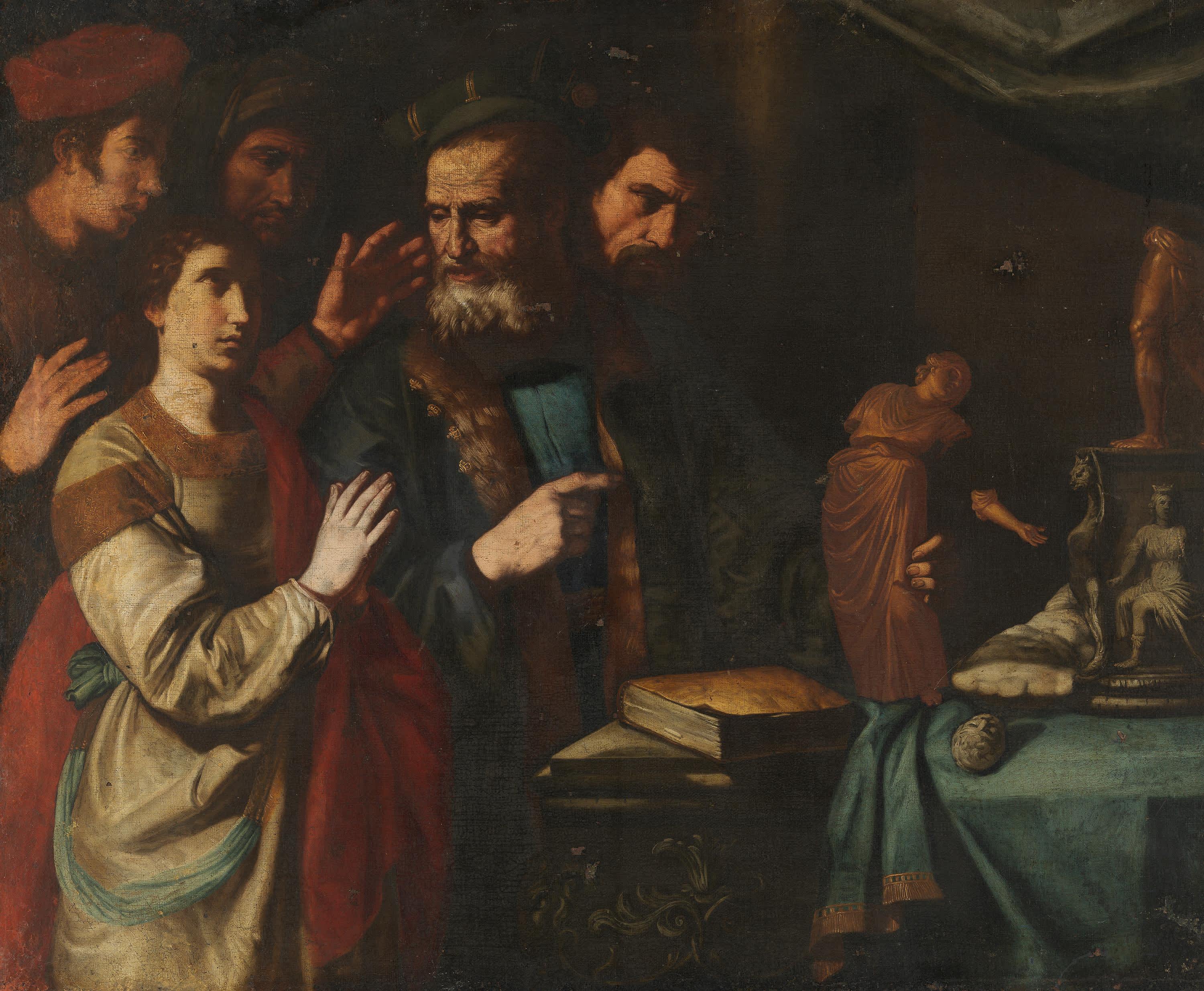 Die hl. Katharina soll zum Götzendienst zurückkehren