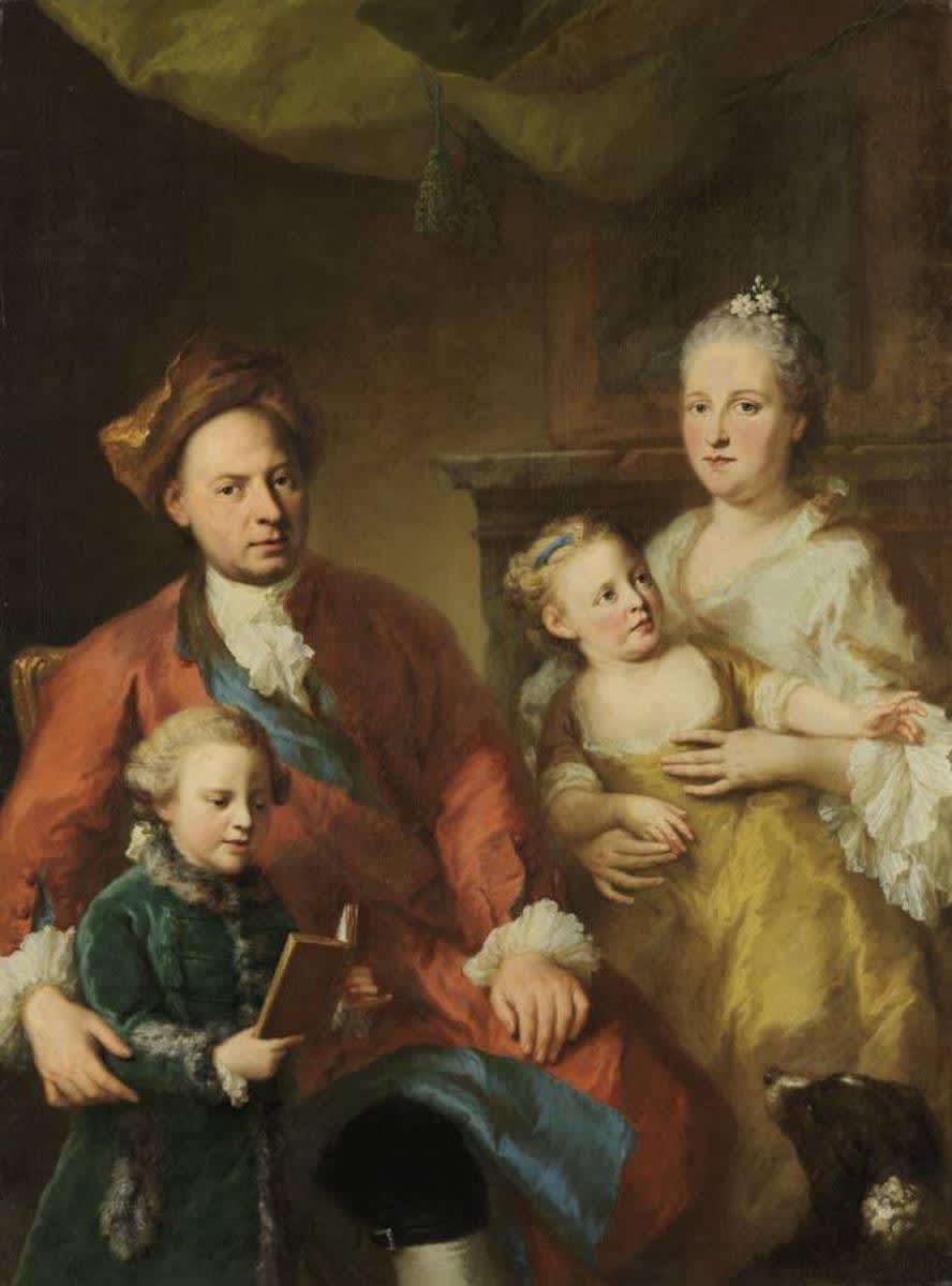 Bayerischer Hofarzt Erhard Winterhalter mit Familie