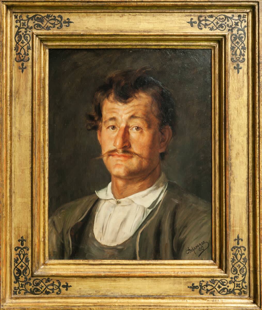 Brustbild eines Tiroler Bauern