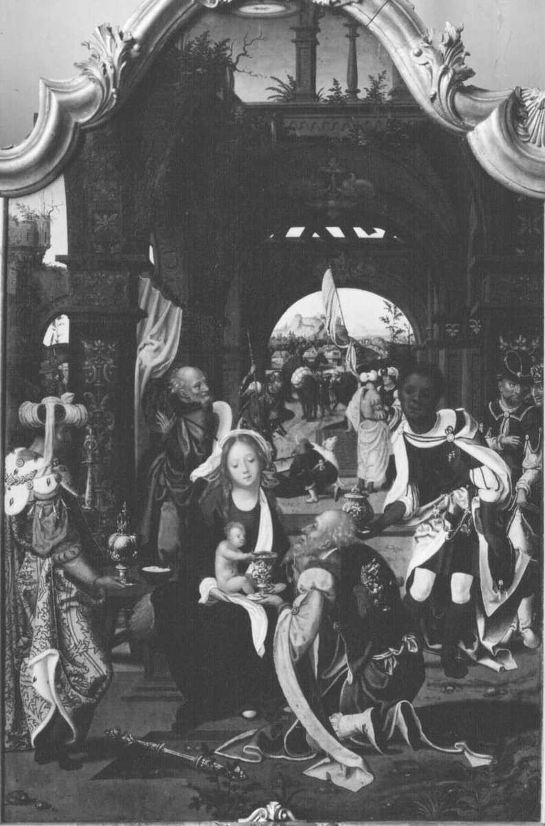 Triptychon, Mitteltafel: Anbetung der Könige