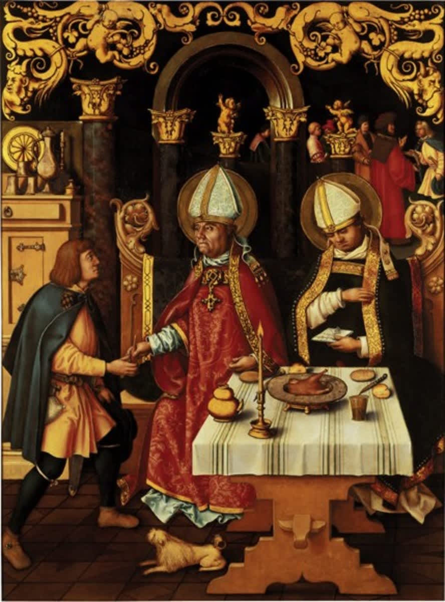 Katharinenaltar: Die hll. Ulrich und Conrad