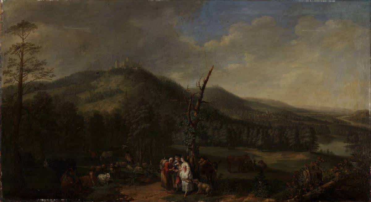 Landschaft mit Wahrsagerin