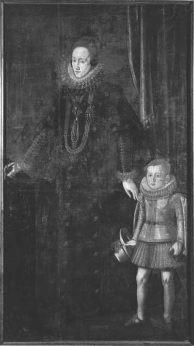 Bildnis der Magdalena von Bayern, Pfalzgräfin von Neuburg, mit dem Erbprinzen Philipp Wilhelm