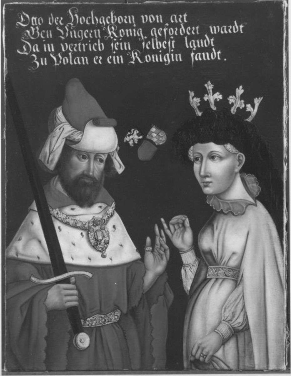 Bildnis des Königs Otto I. von Ungarn mit seiner zweiten Gemahlin Agnes