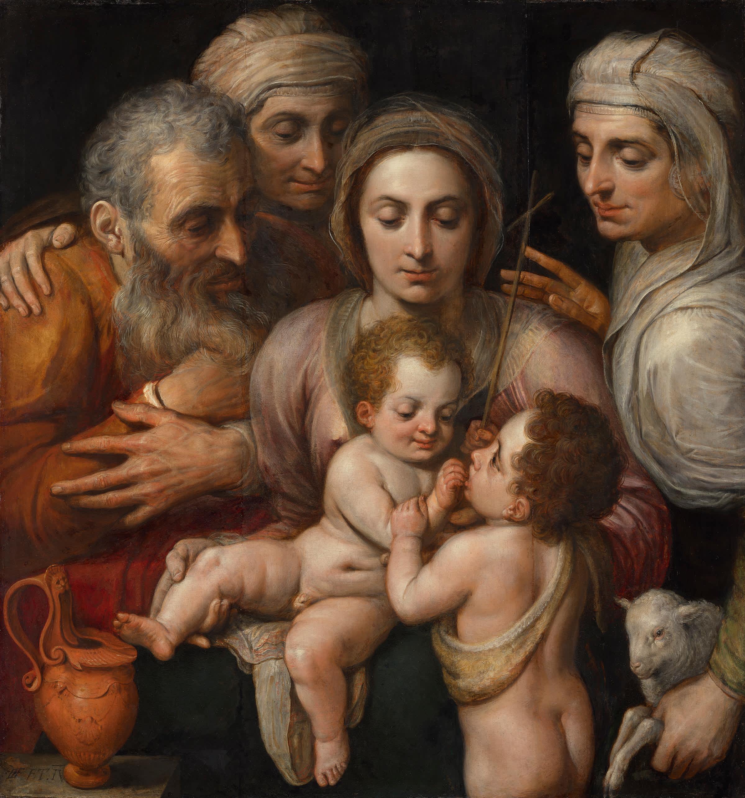 Die Heilige Familie mit Anna, Elisabeth und Johannes