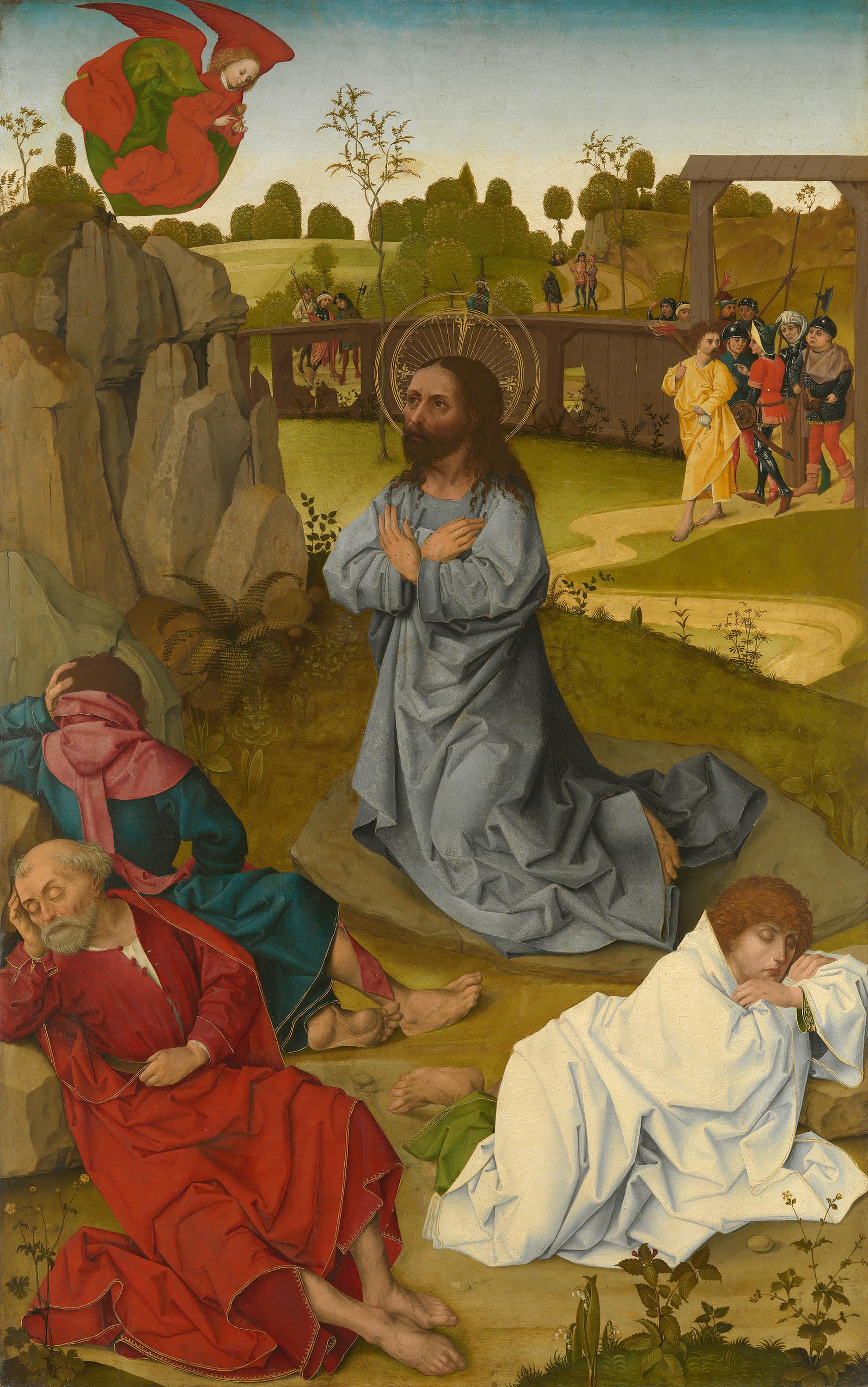 Hofer Altar: Christus am Ölberg
(Rückseite: Erzengel Michael mit dem Drachen)