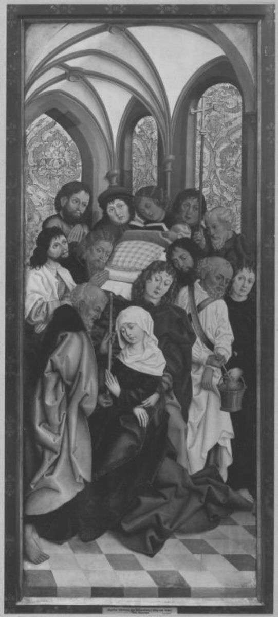 Liebfrauenaltar: Tod Mariä
(Rückseite: Kreuzigung Christi)