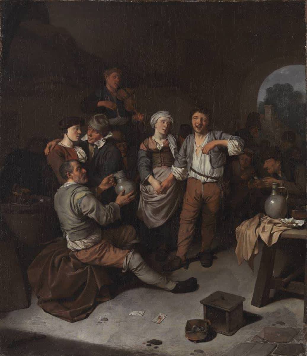 Bauern belustigen sich in einer Schenke