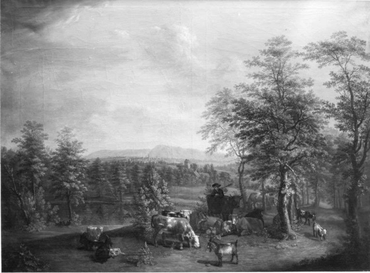 Pfälzische Landschaft mit Herde