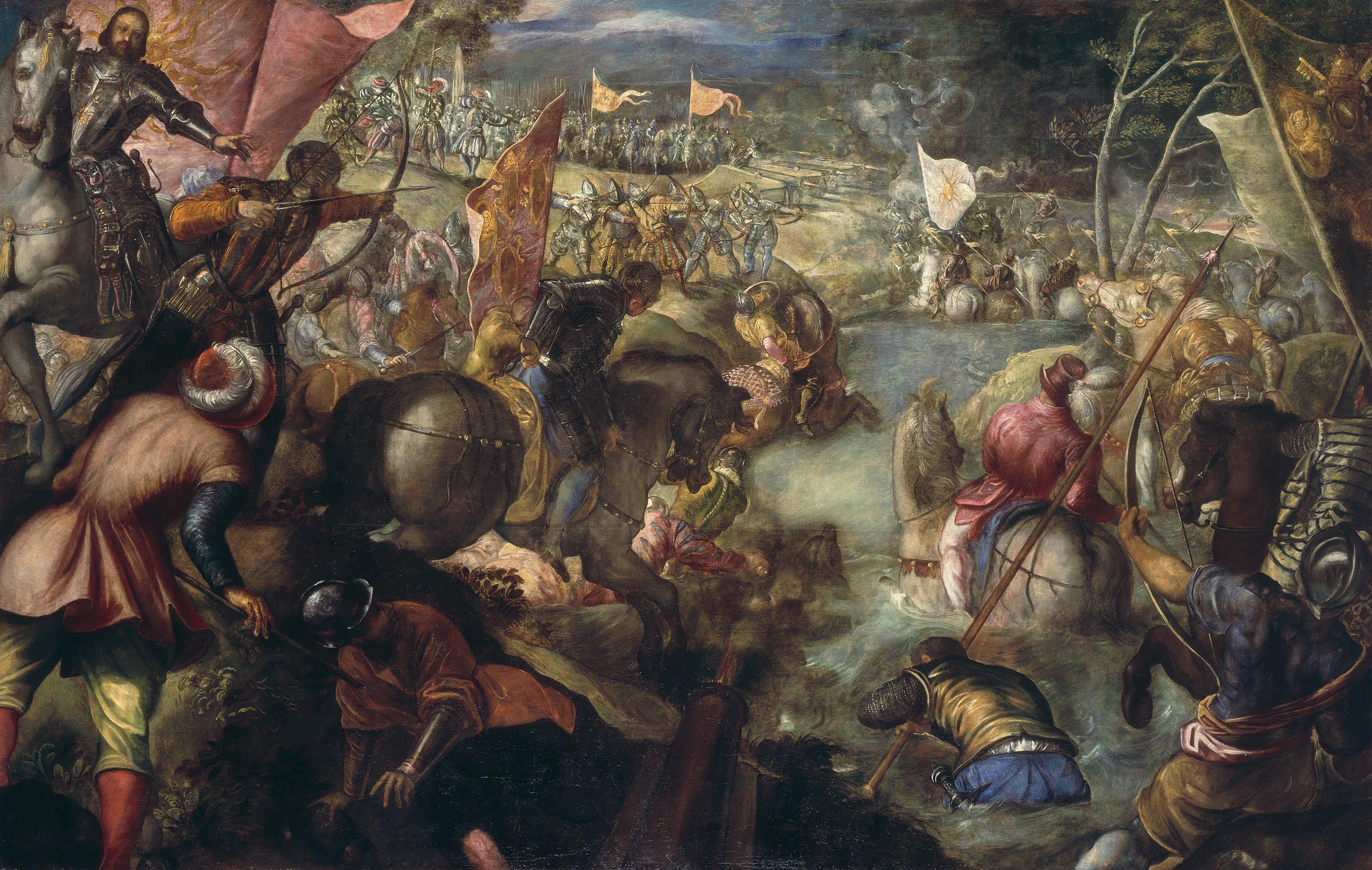 Der Gonzaga-Zyklus, Francesco II. Gonzaga kämpft in der Schlacht am Taro gegen Karl VIII. von Frankreich