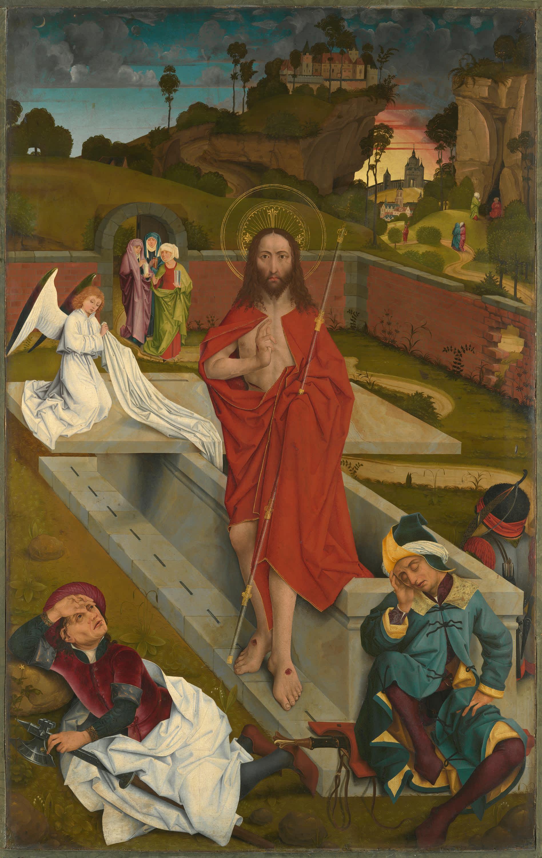 Hofer Altar: Auferstehung Christi
(Rückseite: Apostel Bartholomäus und Jakobus)