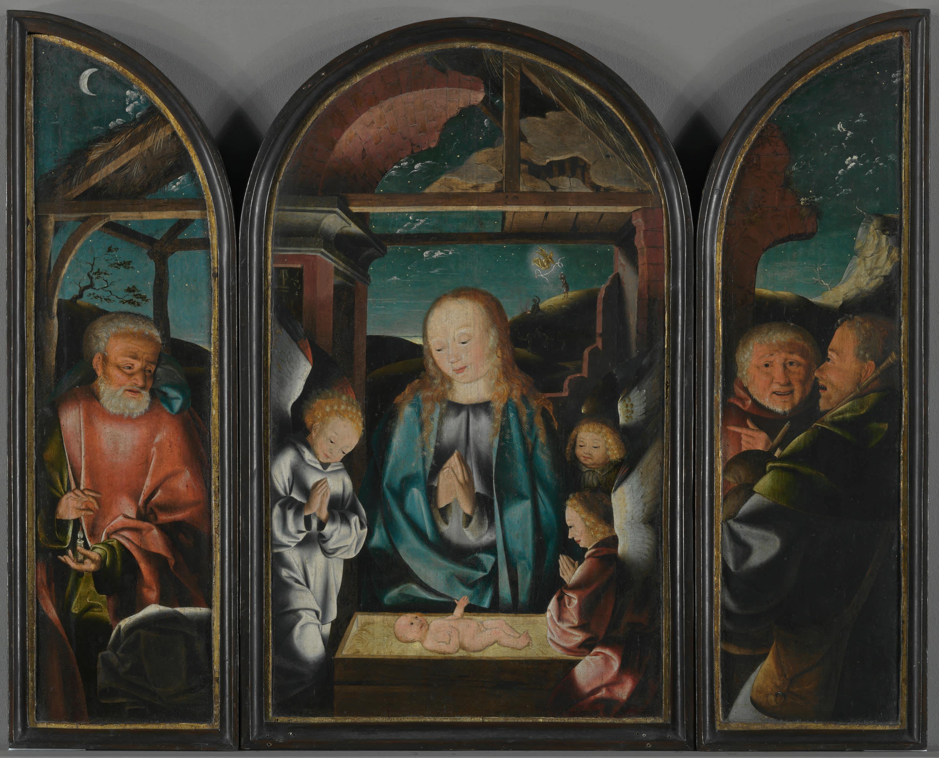 Triptychon mit Anbetung des Christkindes