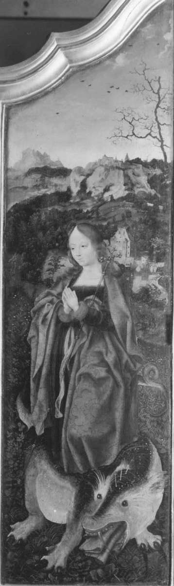 Beweinungstriptychon: Hl. Margarethe
Rückseite: Engel der Verkündigung